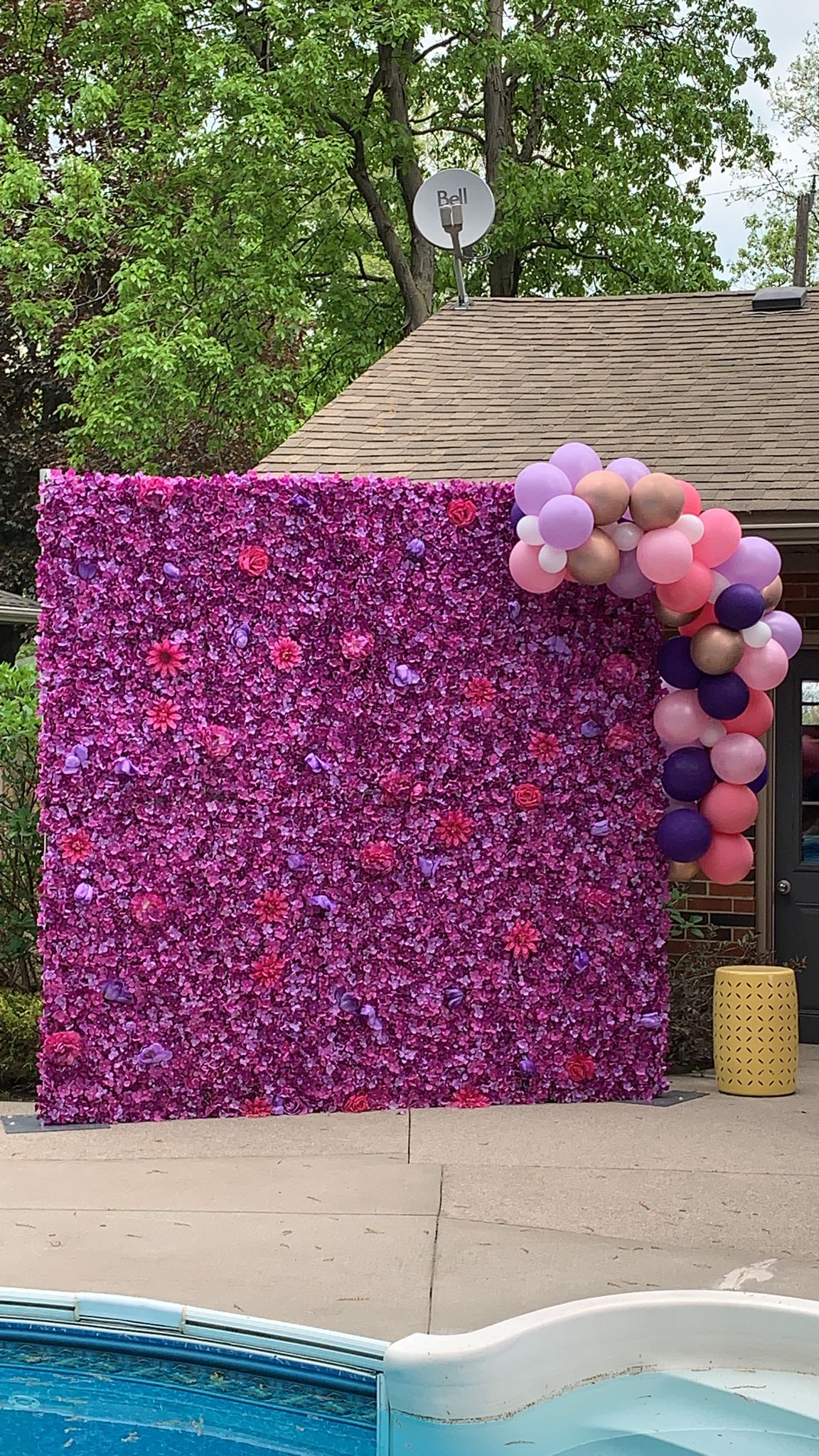 Purple Flower Wall - Marquee Decor Rental Company