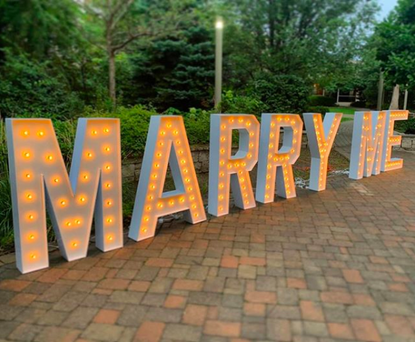 Oakville Wedding Marquee Letters for Rentals