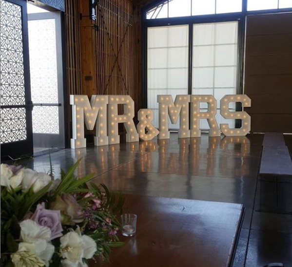 Scarborough Wedding Marquee Letters for Rent