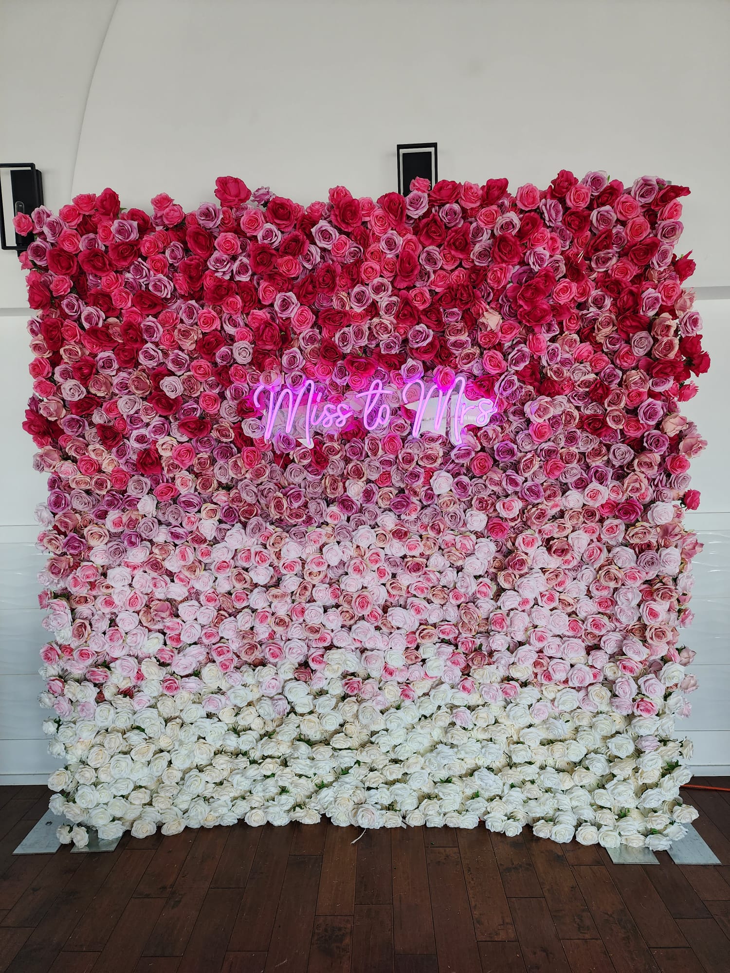 Gradient Ombre Flower Wall Backdrop