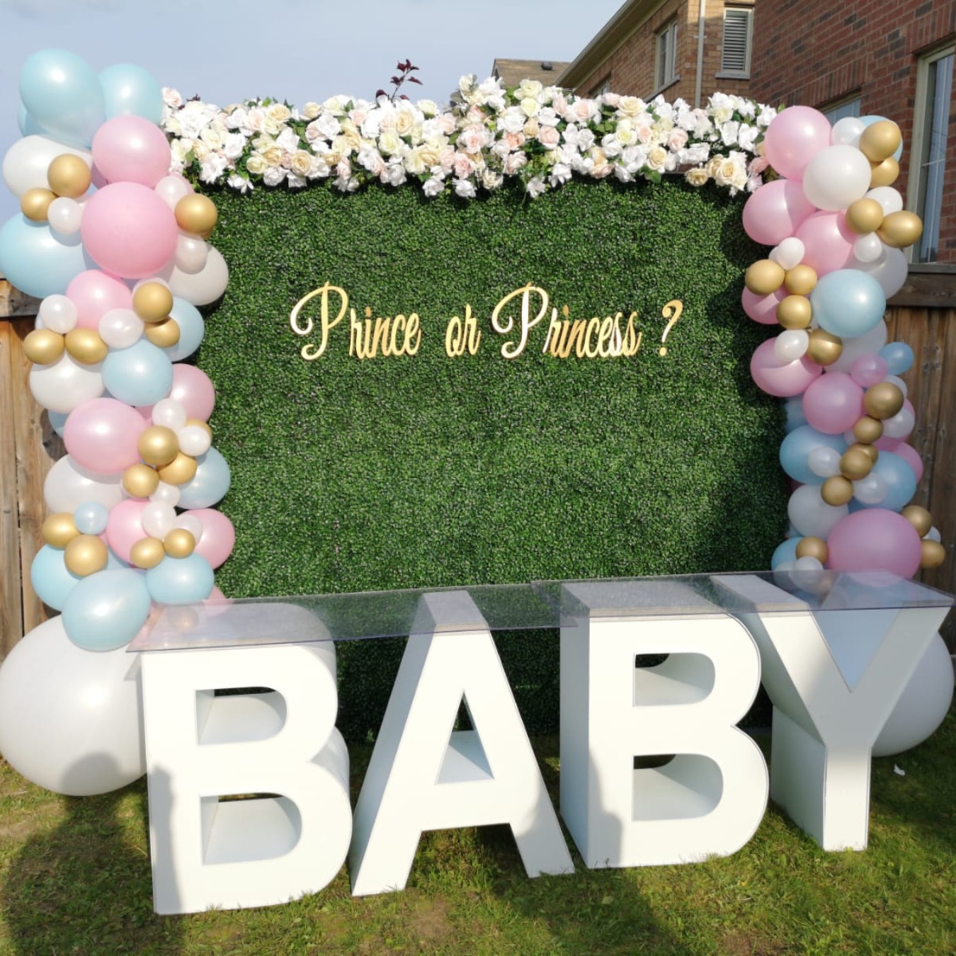 BABY Marquee Block Letters Table Rental